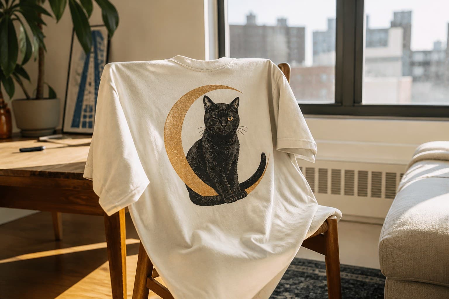 Paper Moon tee, lifestyle mockup